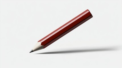 Red pencil on white background