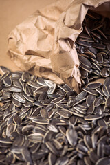  Healthy Snack – Grey Sunflower Seeds Isolated - Grey Shell Sunflower Seeds for Snack or Planting