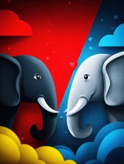 Political elephants face to face