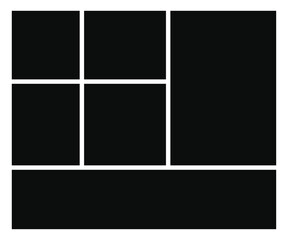 Templates collage six frames photos. stock illustration