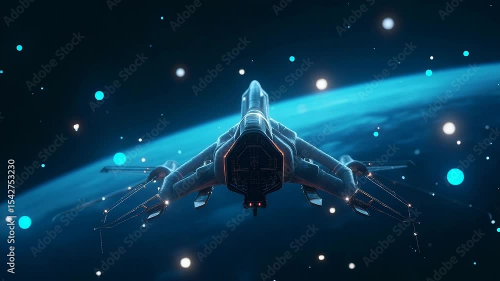 Poster exhibiting refined visuals of space technology breakthroughs with advanced robotics highperformance 