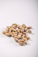 Pistachios on White Background – Isolated Nut