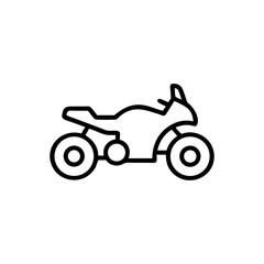Obraz premium Outline drawing of a motorcycle with two wheels and a seat design view