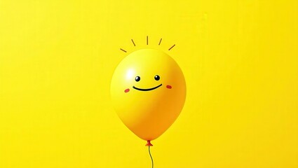 yellow balloon on a yellow background