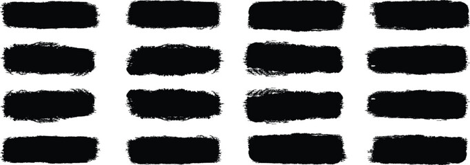 Brush strokes vector. Brush line set. Paint, ink brush, brush strokes, brushes, lines, frames, buttons, grungy rough grunge thick paint line texture. straight paintbrush stroke vector