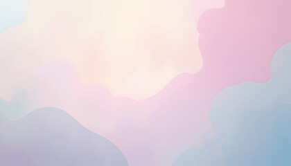 Abstract Pastel Background with Soft Blended Colors and Smooth Shapes