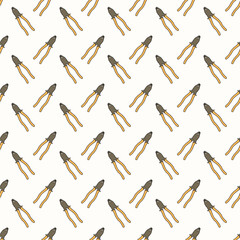 vector pliers pattern design, seamless pattern of pliers