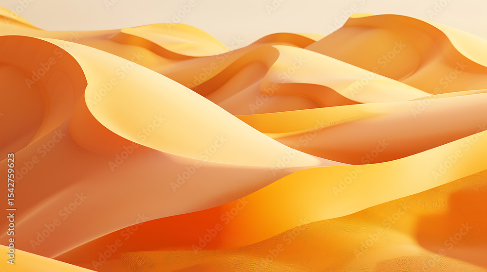 Aufkleber abstract sand dunes create a warm and inviting desert landscape with smooth curves and gradients of 