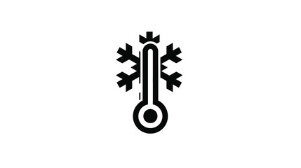 Sub-Zero Temperature:  A Powerful Minimalist Thermometer Icon