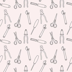 vector repairing tools pattern design, seamless pattern of repairing tools