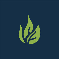 Organic flame logo