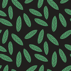vector colorful leaves pattern design, seamless pattern of leaves