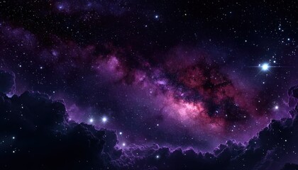 Cosmic expanse of deep space.  Vast nebulae and stars