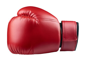 Fototapeta na wymiar Red boxing glove isolated on a transparent or white background