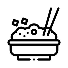 curry bowl line icon