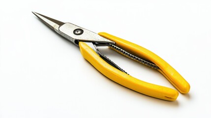 Cable stripping pliers with sharp blades on a white background