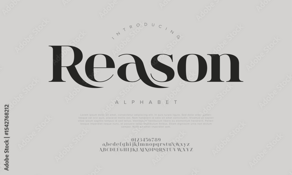 Poster refined serif font with smooth curves and balanced structure, perfect for headlines, logos, and edit