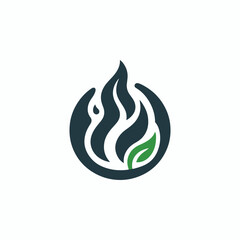 Obraz premium Organic flame logo