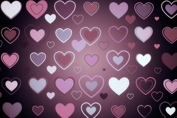Digitally generated Valentines heart pattern