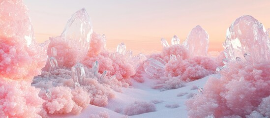 Pink Crystal Landscape