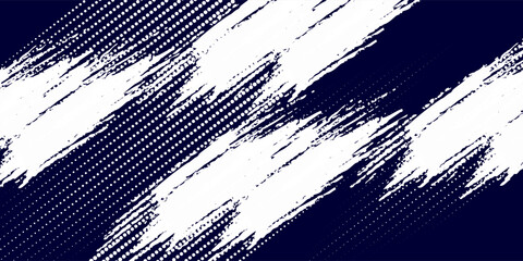 Dots halftone white \u0026 blue color pattern gradient grunge texture background. Dots pop art comics sport style vector illustration