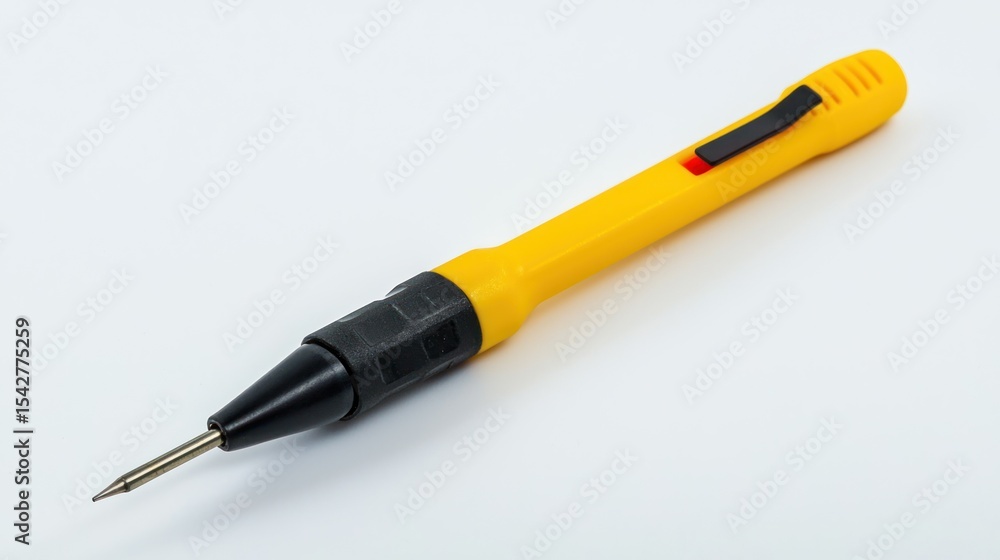 Poster electrical tester pen with led indicator on a white background