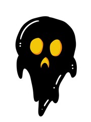 skull icon on a white background