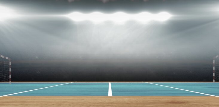Digital image of handball field indoor