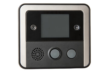 Fototapeta premium Modern video intercom system with a screen isolated with transparent background