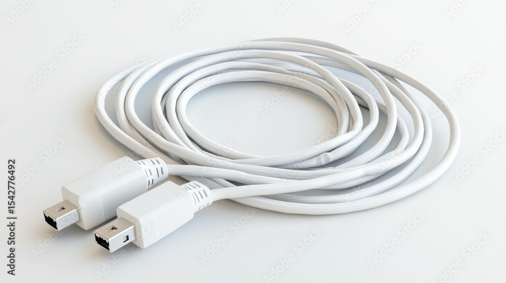 Poster extension cord with multiple sockets on a white background