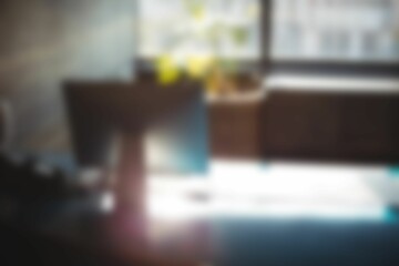 Desktop pc on table in office