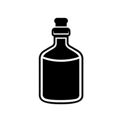 Essential Oil Bottle Icon Vector with Flat Clean Look