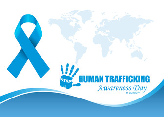 vector graphic of human trafficking awareness day good for human trafficking awareness day celebration. flat design. flyer design. flat illustration.