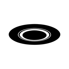 Black Hole Icon Vector in Flat and Clean Isolated Look