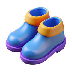 Cartoon boots footwear illustration on white background on transparent background