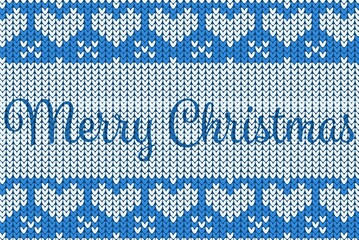 Knitting Christmas vector background merry christmas