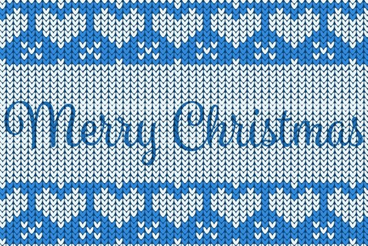 Knitting Christmas vector background merry christmas