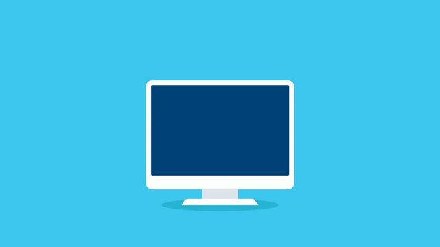 Animated computer screen showing a bright clickbait pop-up window, symbolizing online scams, phishing, or misleading ads. Ideal for cyber awareness visuals.  

