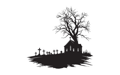 Fototapeta premium halloween silhouette of a tree