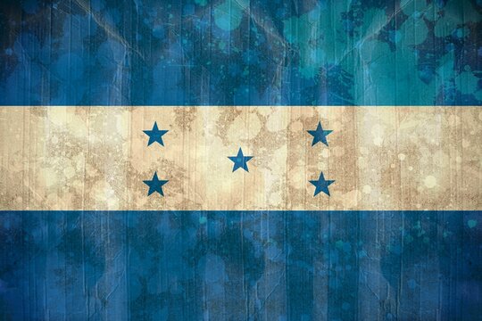 Naklejki Honduras flag in grunge effect