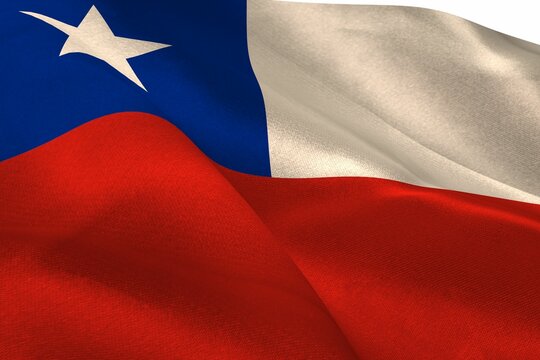 Naklejki Digitally generated chile national flag
