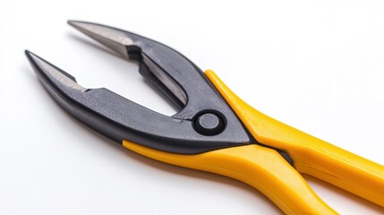 Obraz premium Insulated pliers with rubber grips on a white background