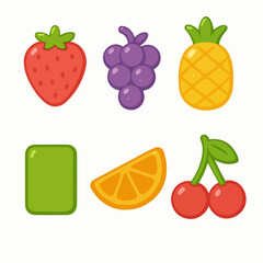 Jelly gummies. Cartoon fruity candies, delicious chewy sweets with various flavors flat vector illustration set. Jelly sweets collection on white
