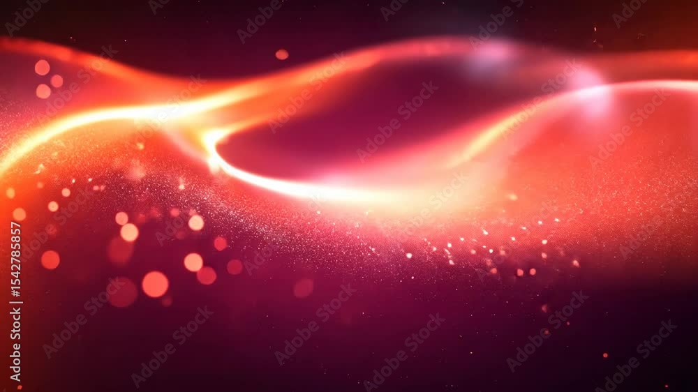 Poster abstract glittering red and dark red background with glowing particles