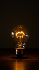 Glowing Lightbulb Idea on Dark Background Representing Innovation and Creativity