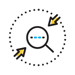 Vector multi color icon for Find and replace