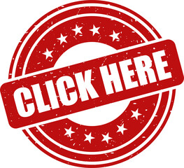 Click here red stamp, Stamp round style