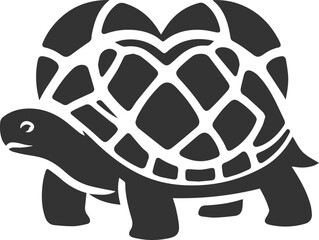 Drawing silhouette of a tortoise animal vector black