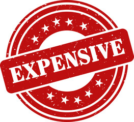 Expensive red stamp, Stamp round style