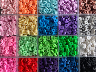 Colorful Polymer Clay Beads Assortment
